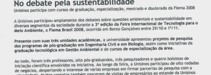 No debate pela sustentabilidade